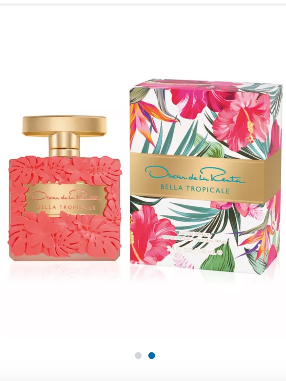Oscar de la Renta Bella Tropicale Coral Pink & Gold Women's Fragrance